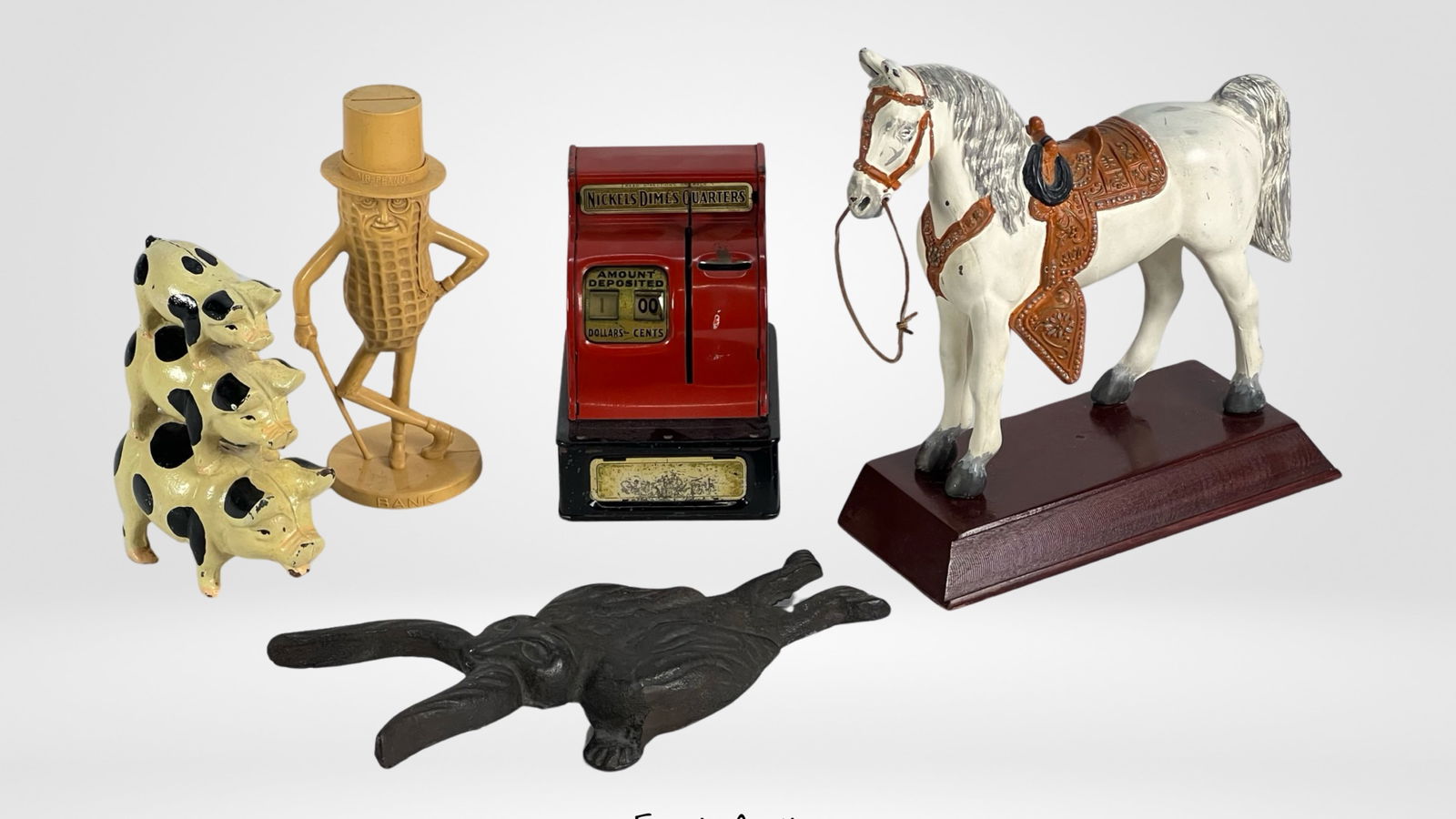 Small Collectibles-Coin Banks, Cast Iron Door Stop (1 of 5)