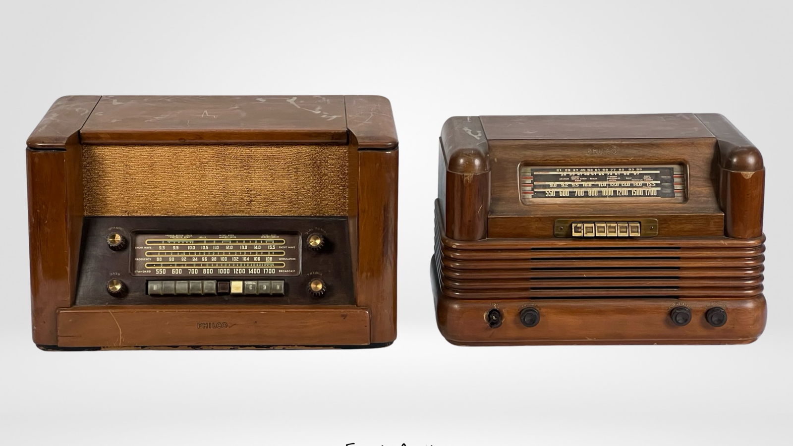 Lot of 2 Vintage Philco Tube Radios from1940's (1 of 6)