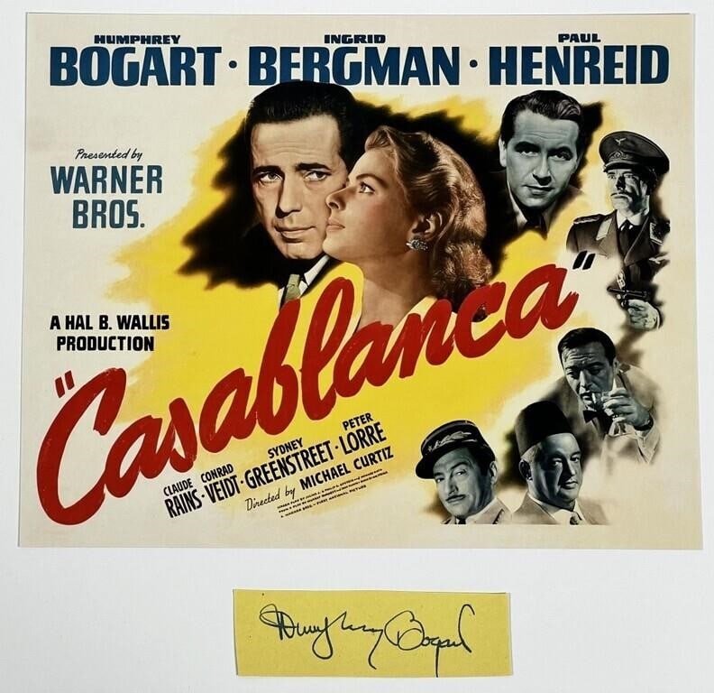Humphrey Bogart Autograph w/ Casablanca Photo (1 of 3)