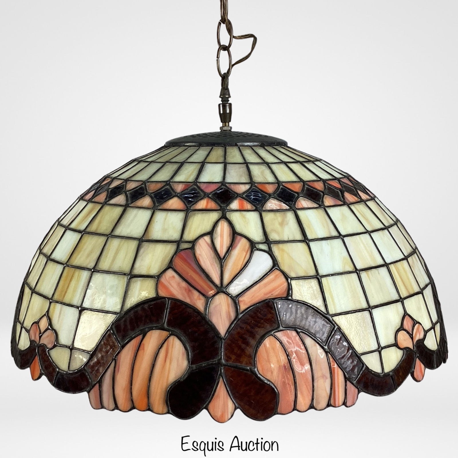 Tiffany Syle Stained Slag Glass Pendant Light (1 of 2)