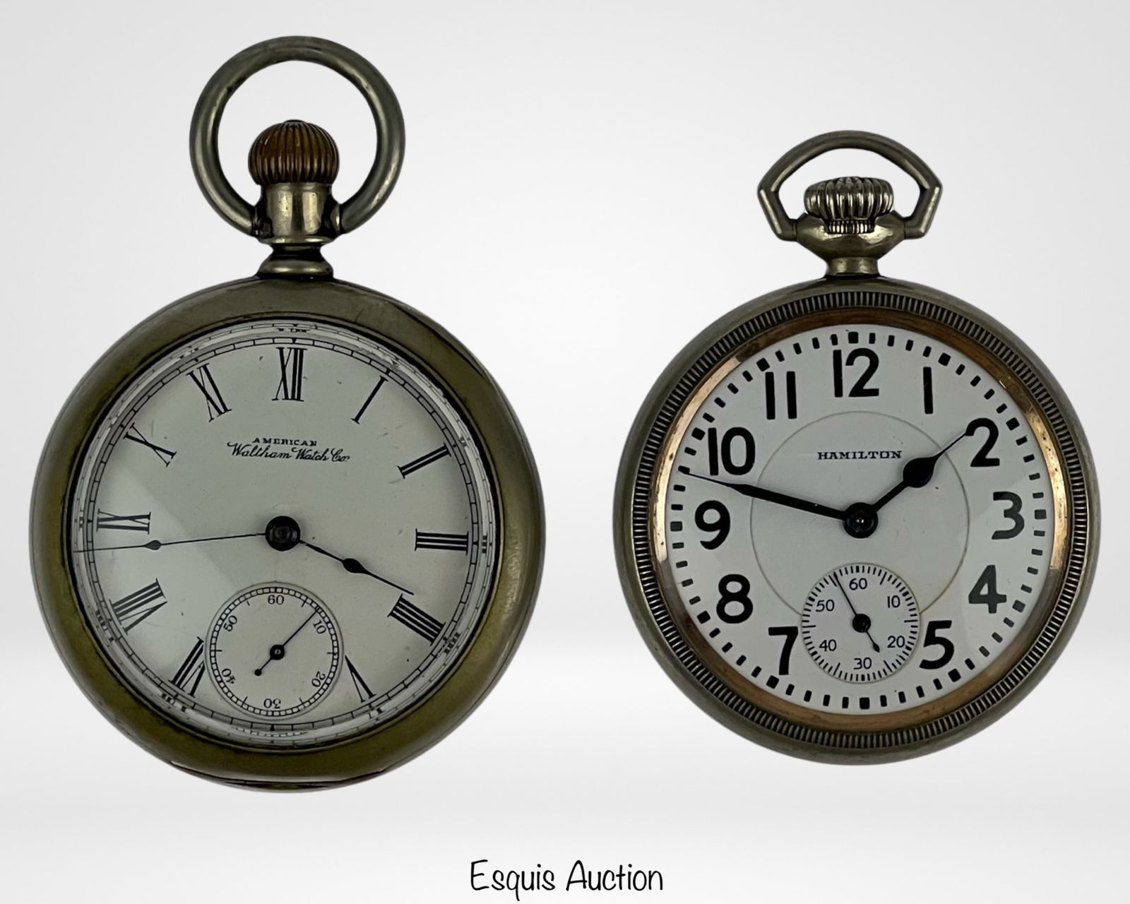 Antique Waltham & Hamilton Pocket Watches (1 of 8)