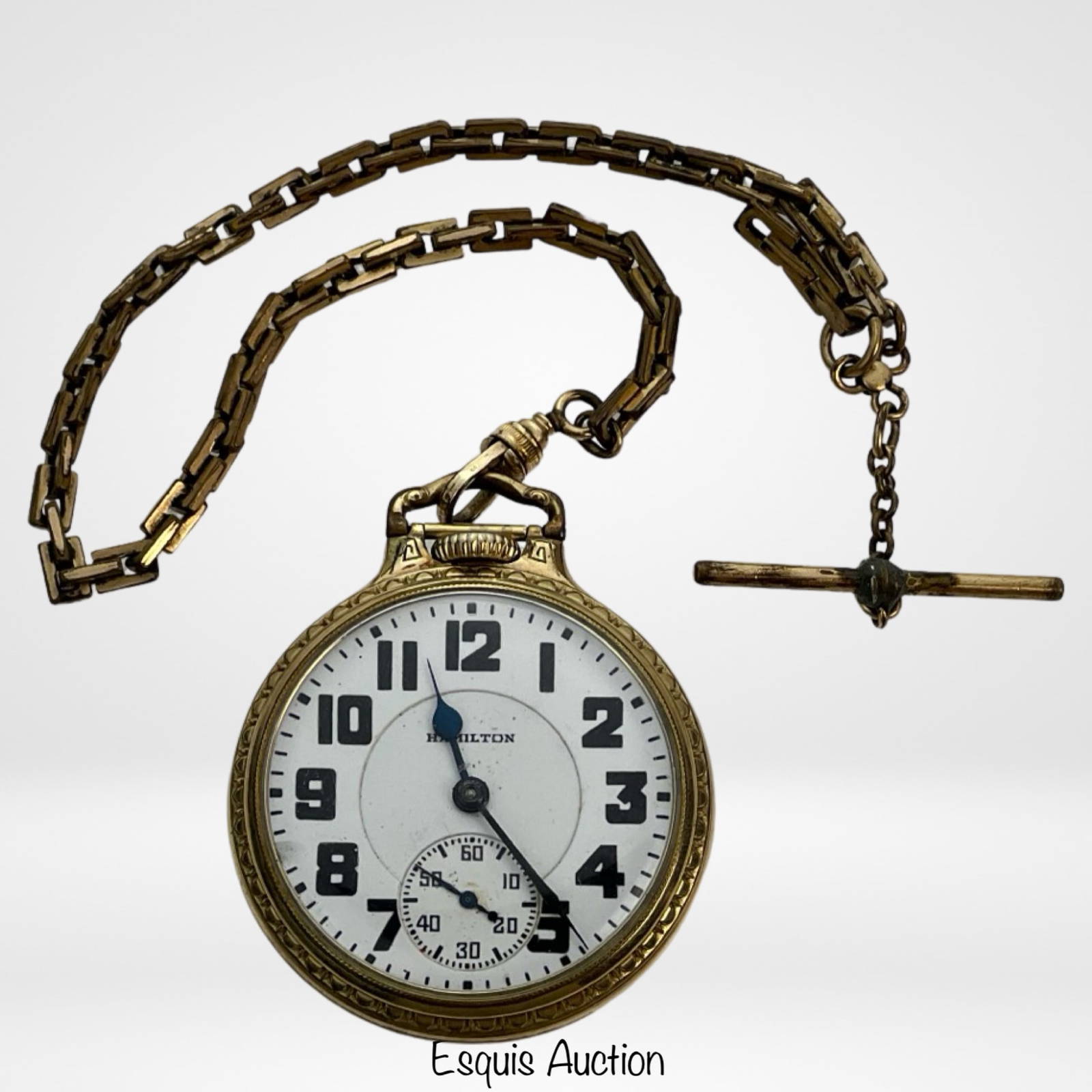 Antique Hamilton 21 Jewels Pocket Watch 10k Gold F Auction
