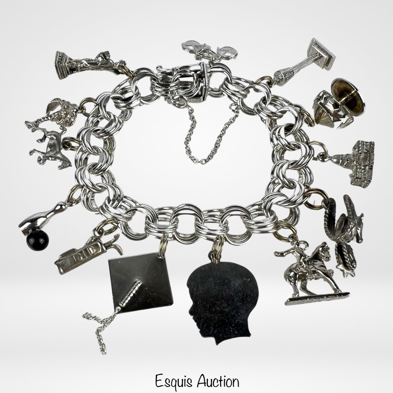 Massive Sterling Silver Lucky Charms Bracelet (1 of 4)