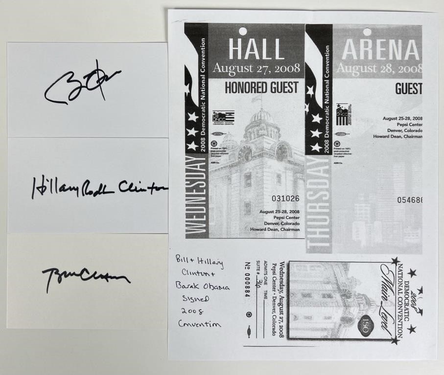 President Autographs: Obama, Clinton, & Hillary (1 of 5)