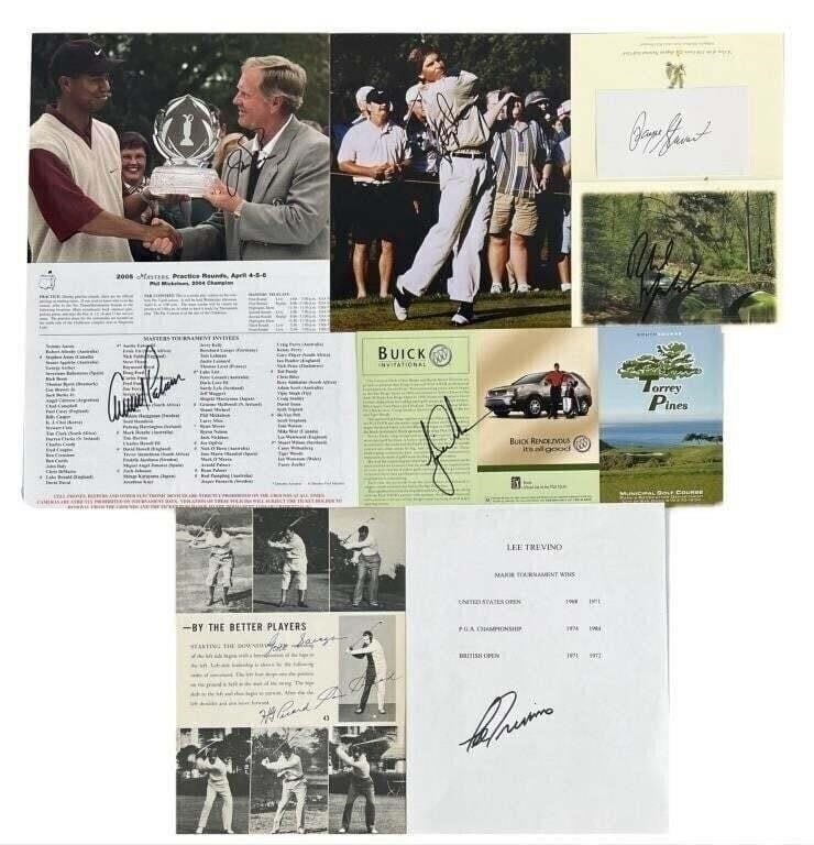Golf Legends Autographs Tiger Woods, Arnold Palmer (1 of 8)