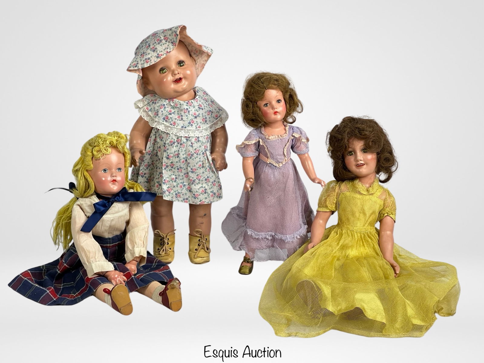 Four 1930's-40's Composition Dolls- Baby Sandy, De (1 of 6)