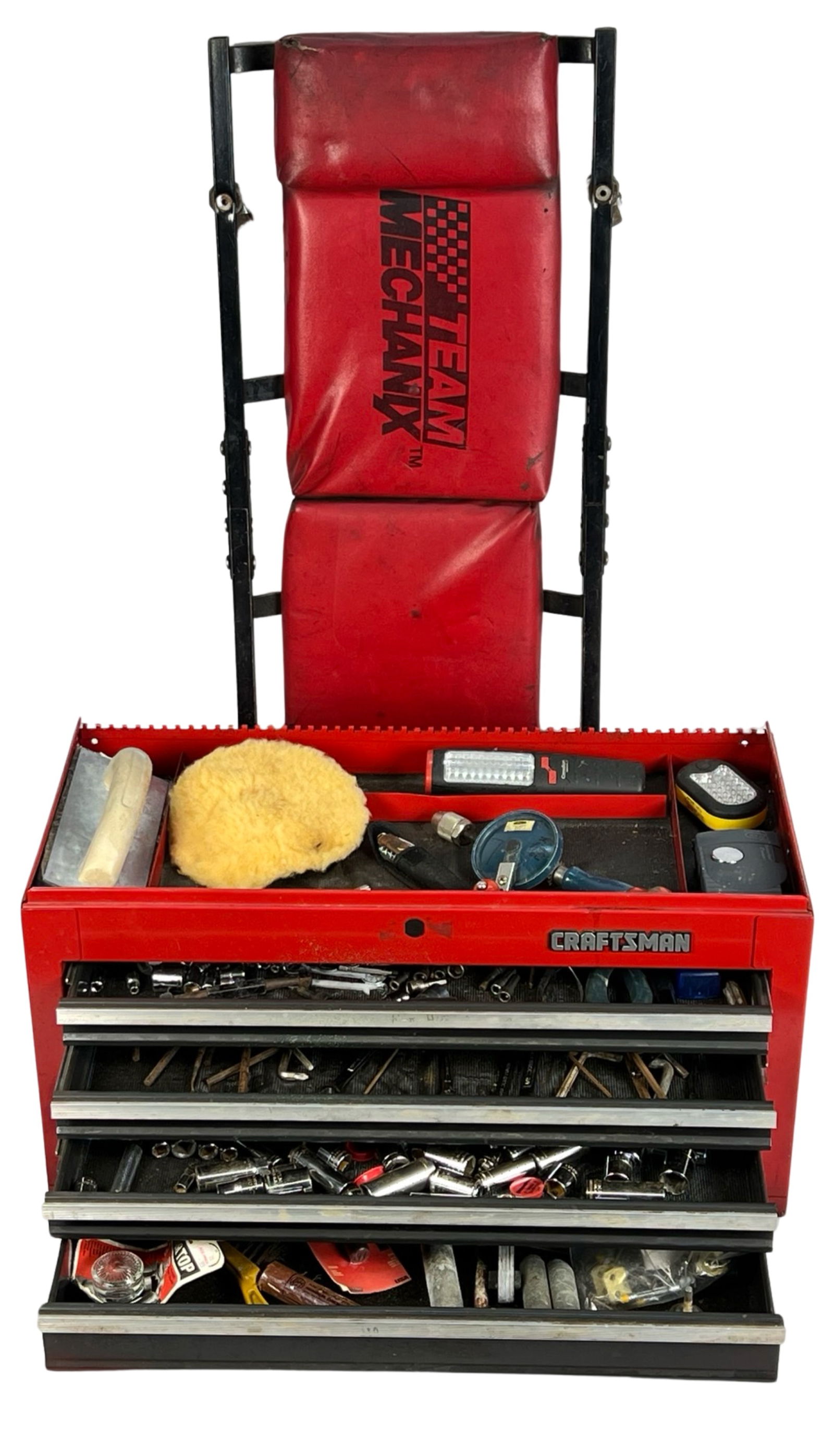 Vintage Craftsman Toolbox with Tools & Creeper (1 of 7)