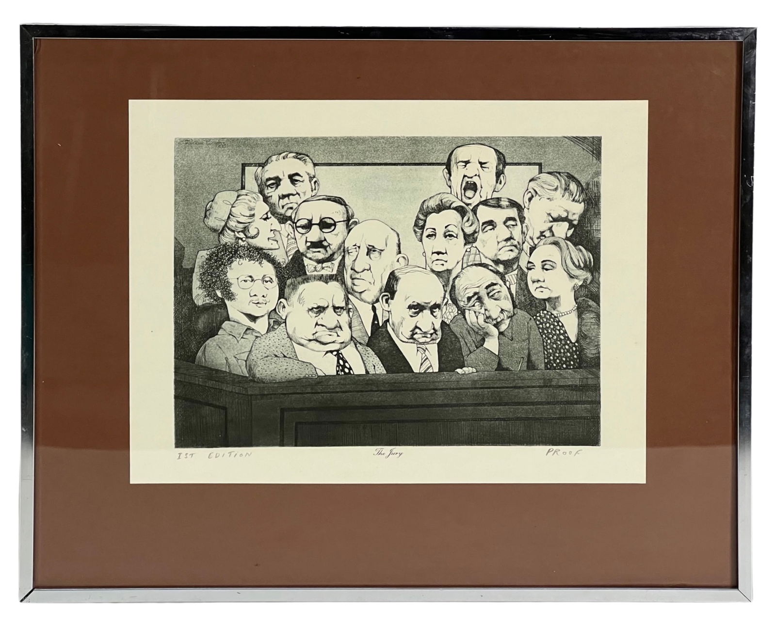 Charles Bragg- The Jury 1976 1st Ed AP Lithograph (1 of 3)