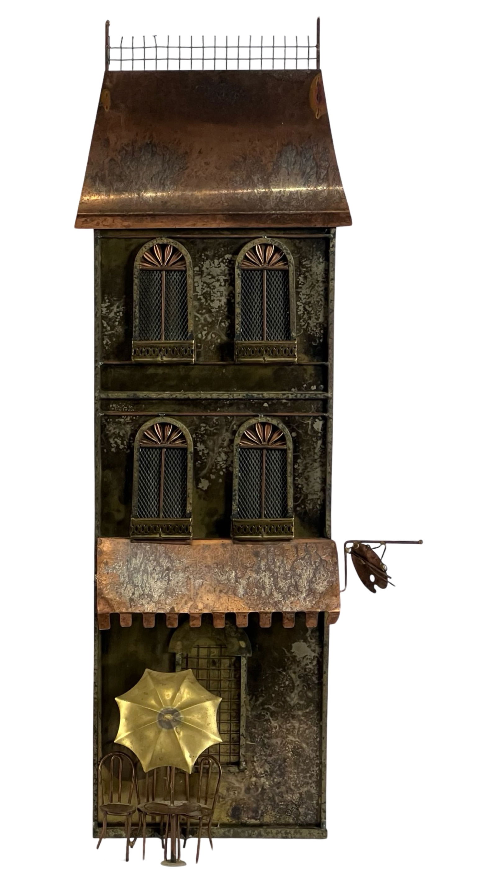 Curtis Jere MCM Parisian Cafe Metal Wall Sculpture (1 of 4)