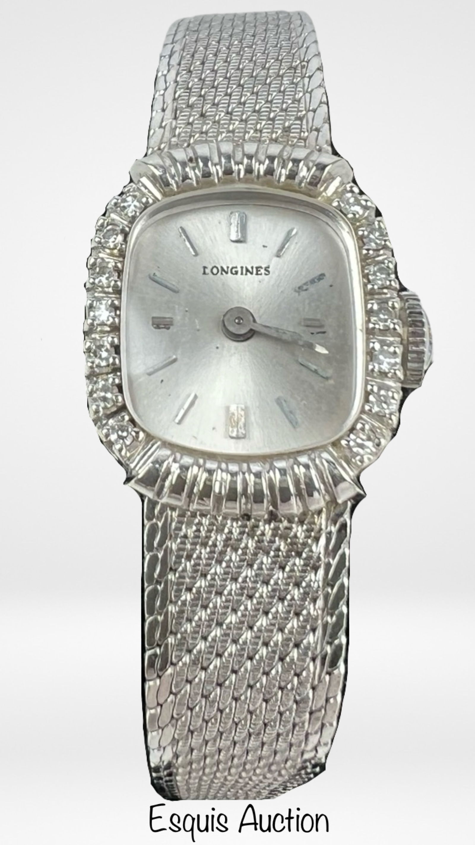 Ladies Longines 14k White Gold & Diamonds Watch (1 of 7)