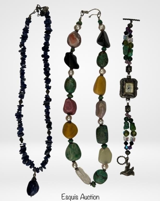 Sterling Silver & Semi-Precious Stones Jewelry & W (1 of 3)