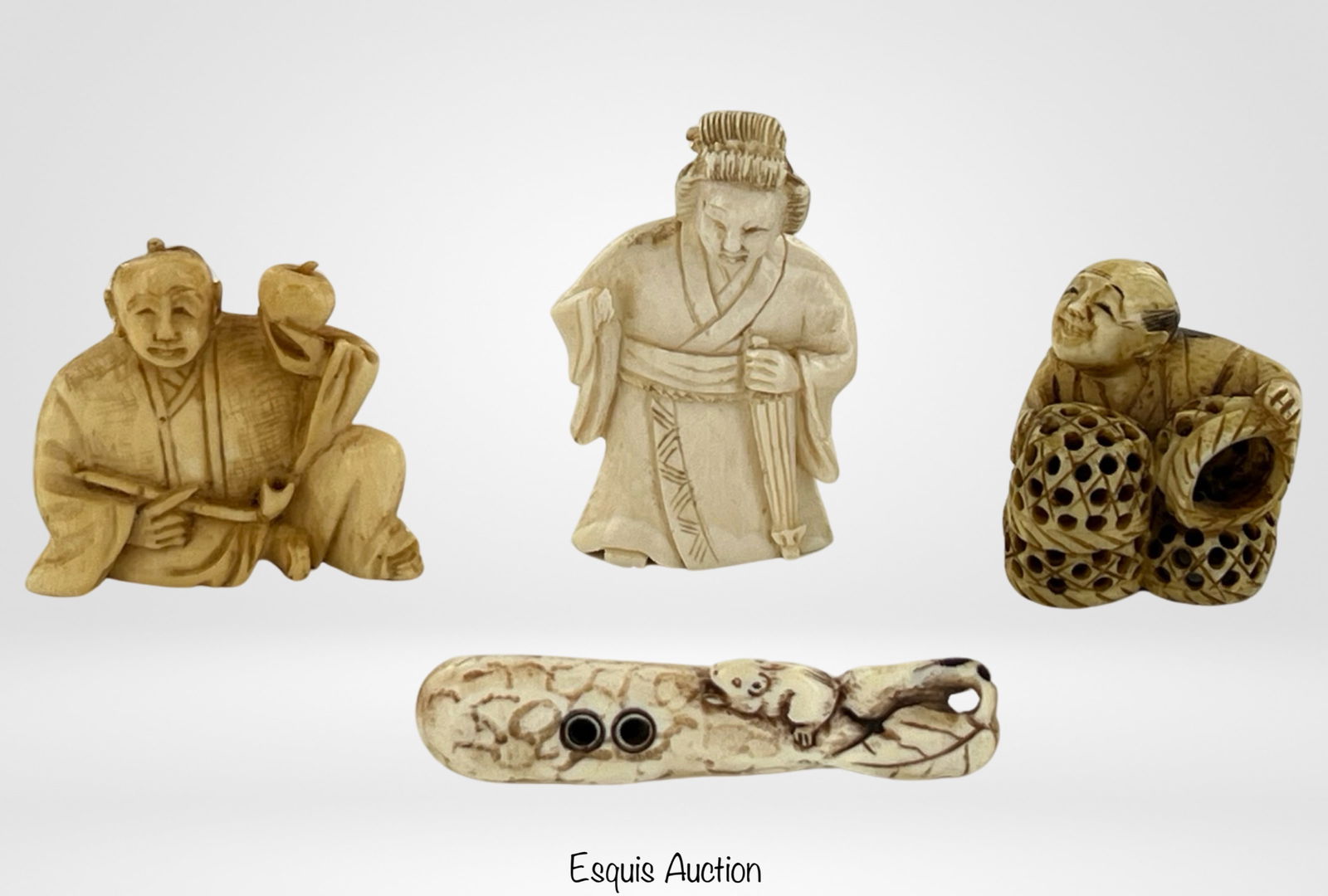 Vintage Japanese Netsuke Carved Figures (1 of 4)