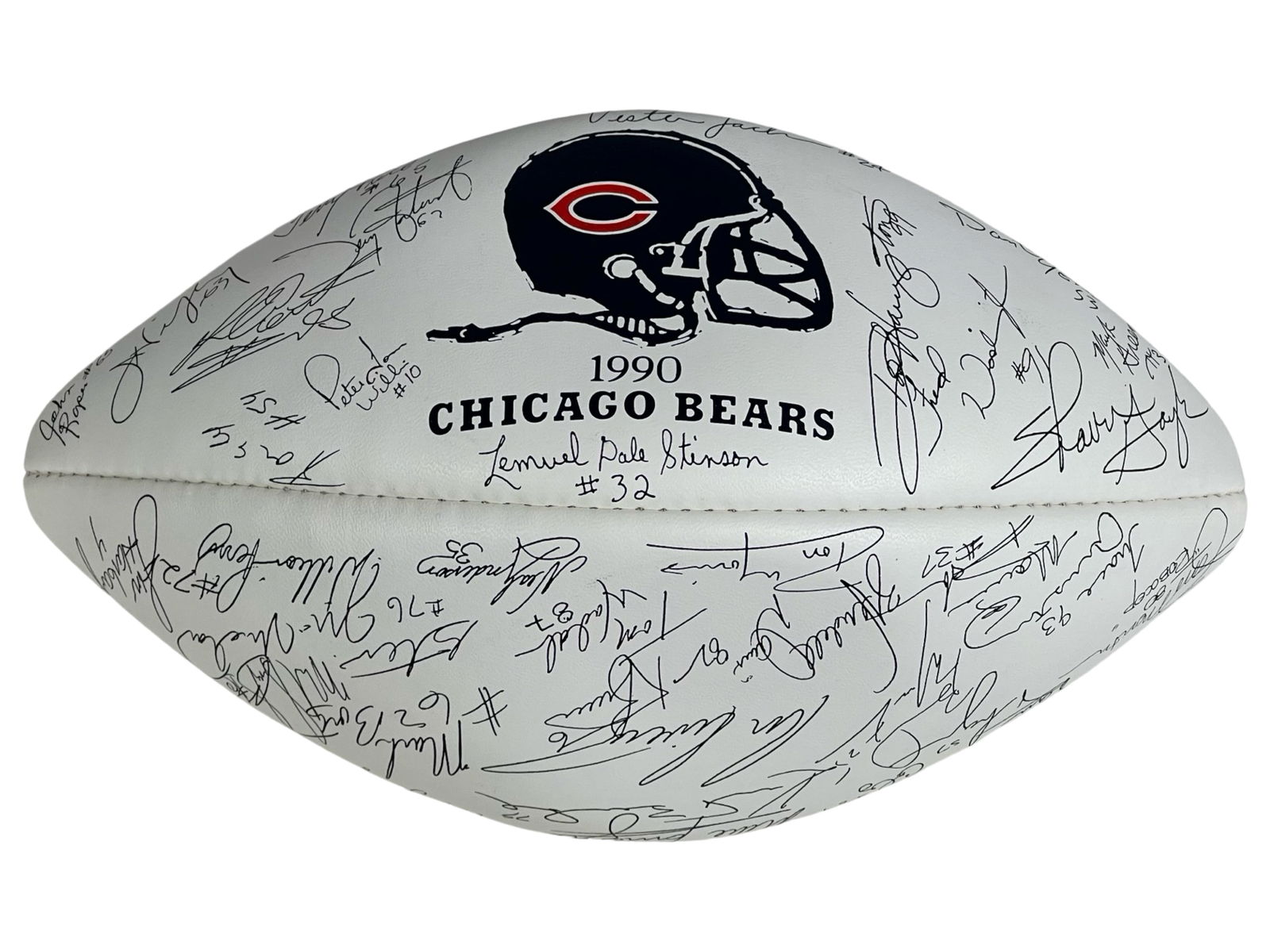 Chicago Bears Team Auto Signed 1990 Football (1 of 5)