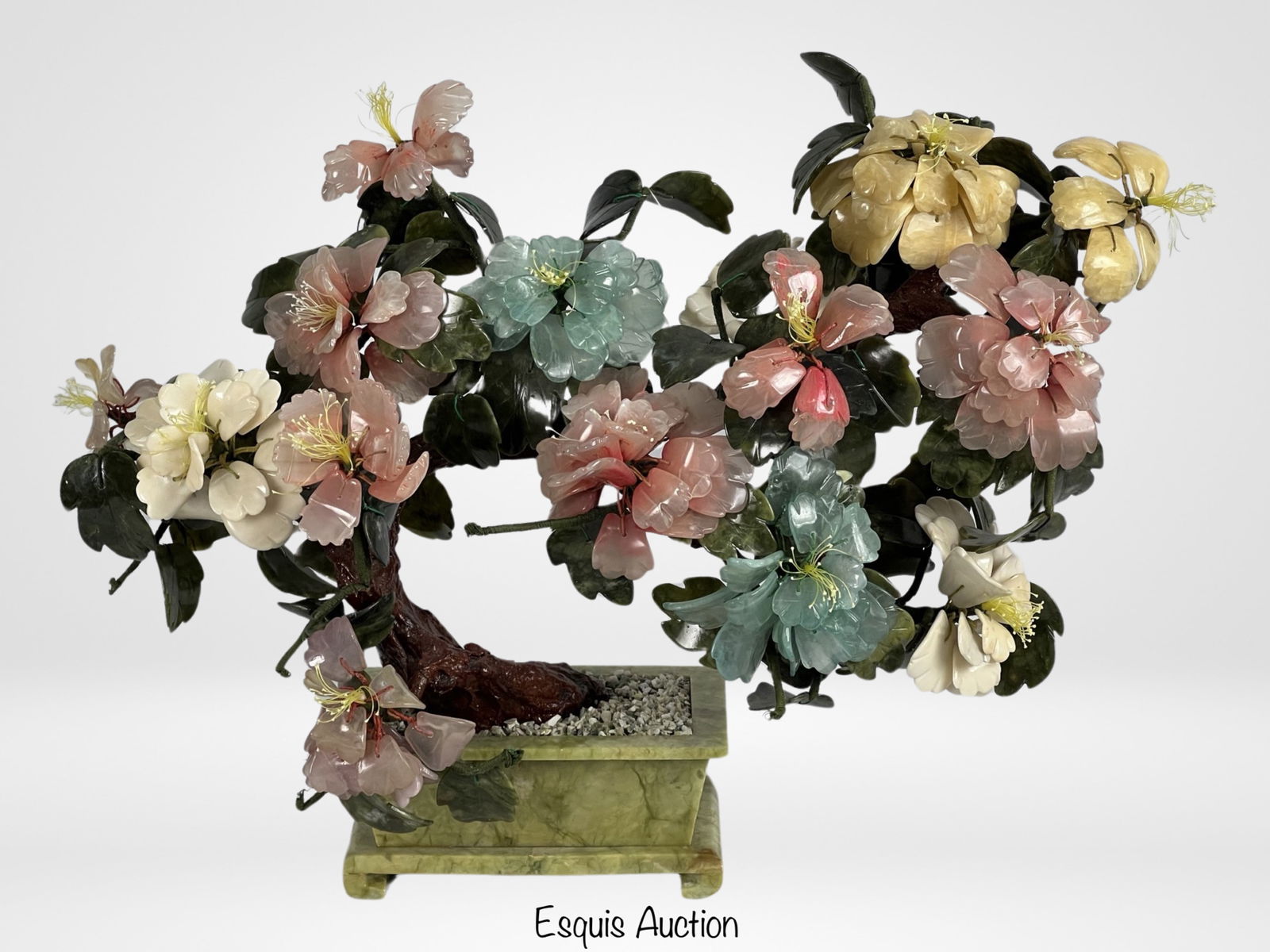 Chinese Semi-Precious Stones Carved Bonsai Tree (1 of 5)