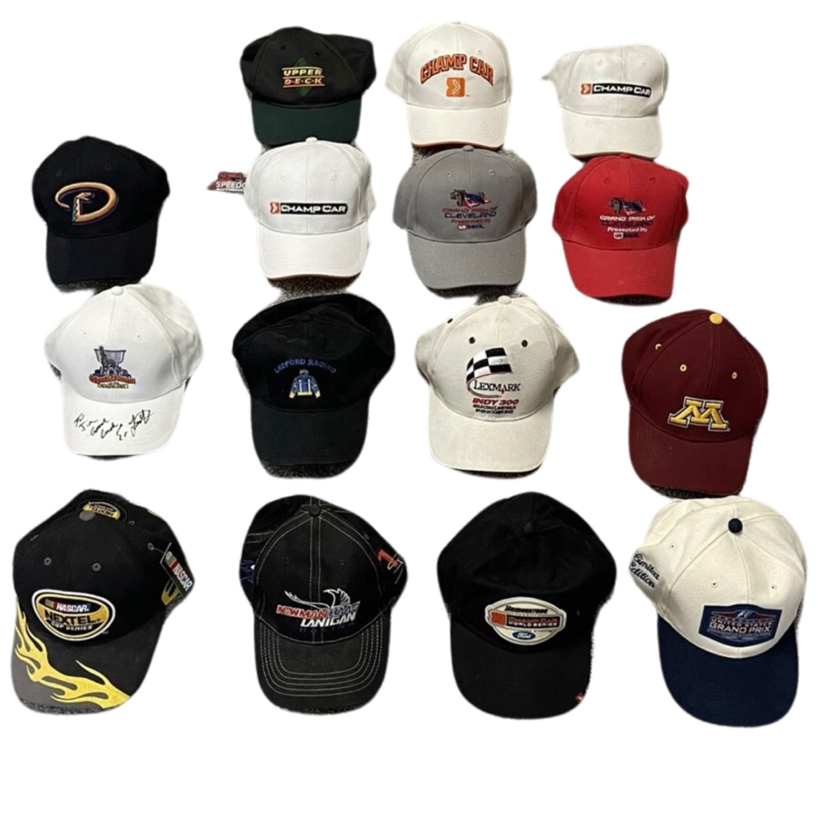 Vintage Racing Hat Caps Lot of 15 Snapback (1 of 4)