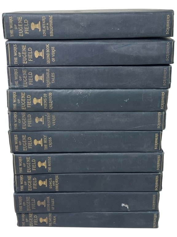 Antique 1896s Books Lot The Works Of  Eugene Field (1 of 4)