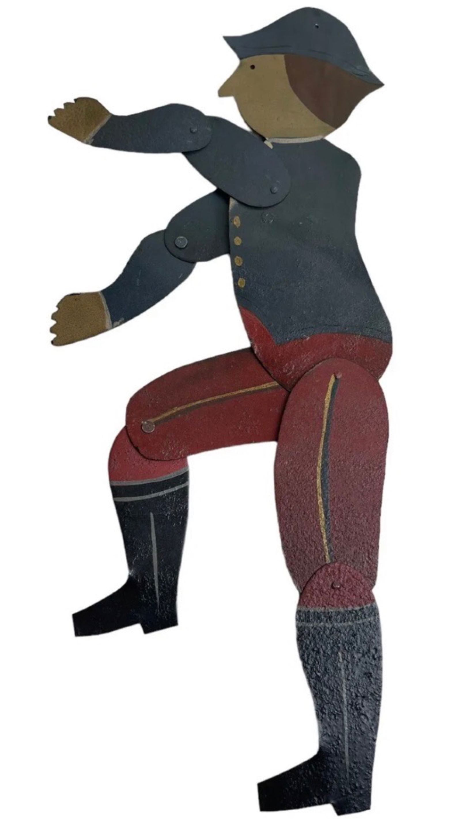 Vintage Edna O Young Folk Art Shadowdancer Metal (1 of 2)