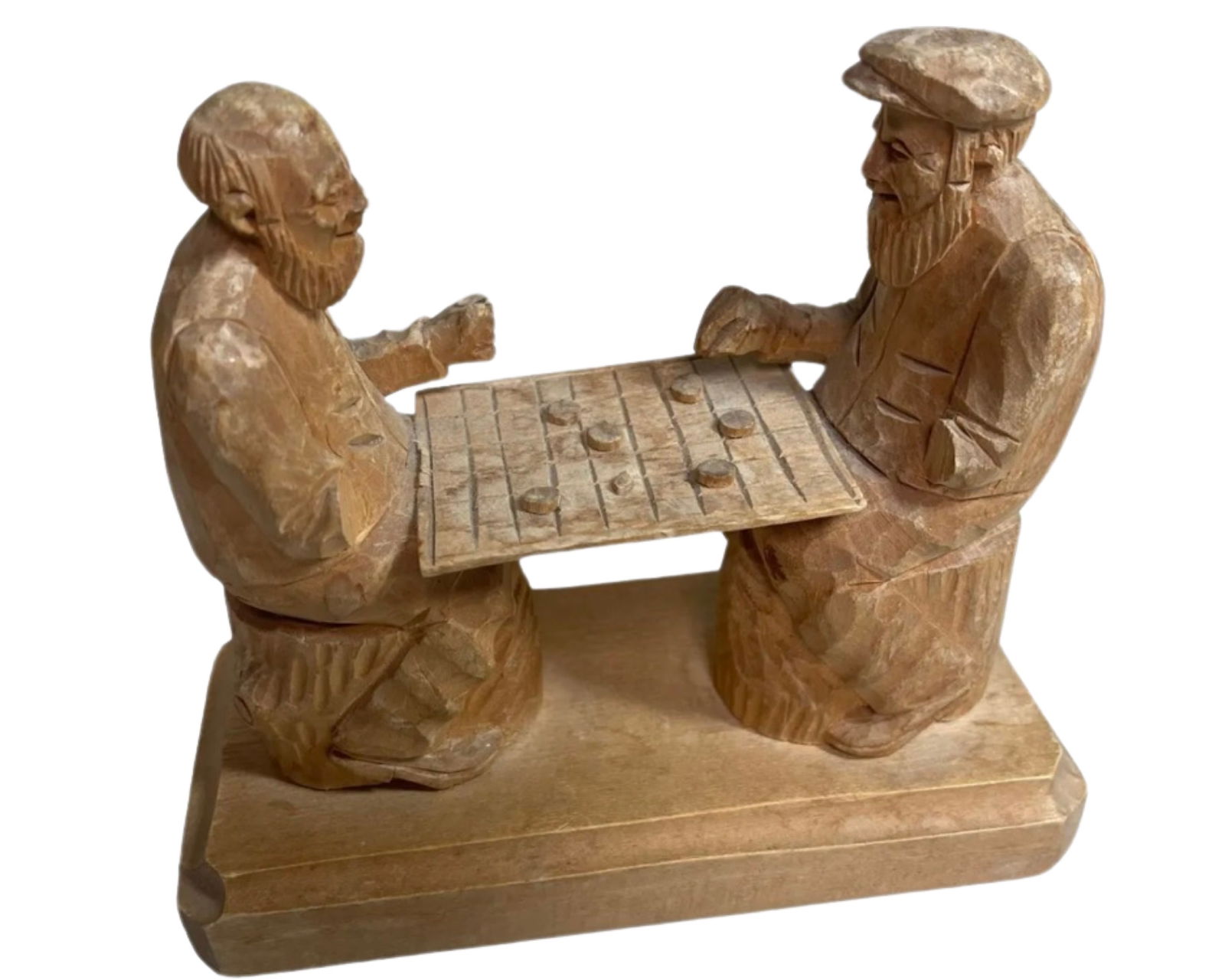 Checkers Game Statue Quebec Folk Art Canada (1 of 5)