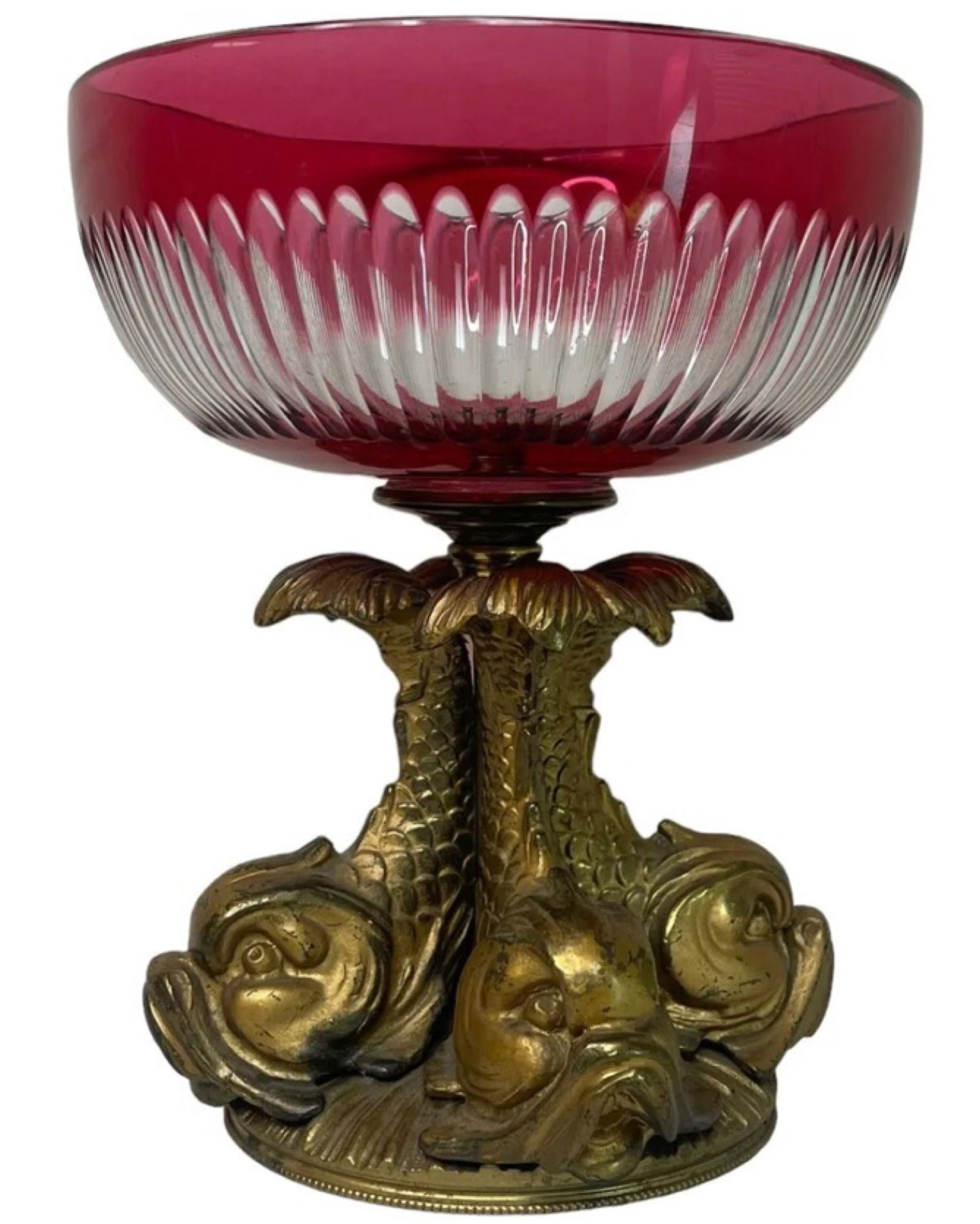 Vintage Brass Standing 4 Koi Fish Centerpiece (1 of 5)