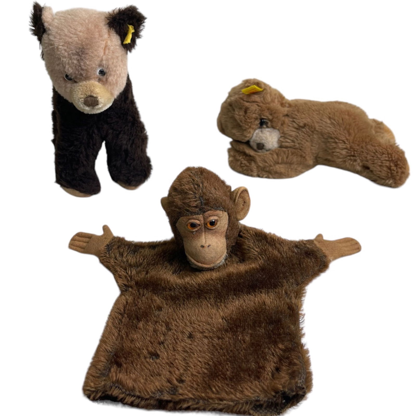 Vtg Steiff Mohair Monkey Puppet,Teddy Bears Lot (1 of 8)