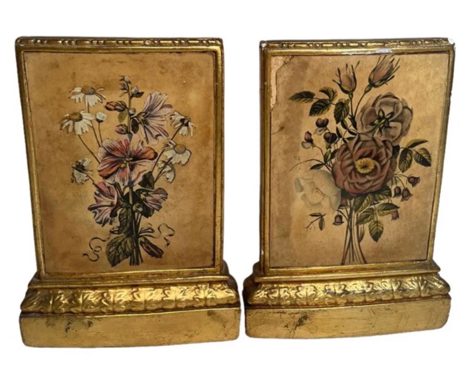 Vintage Italian Neo-Classical Botanical Bookends (1 of 3)