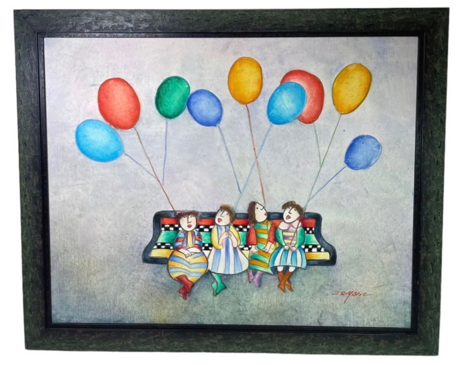 Signed Joyce Roybal Oil Painting On Canvas (1 of 5)