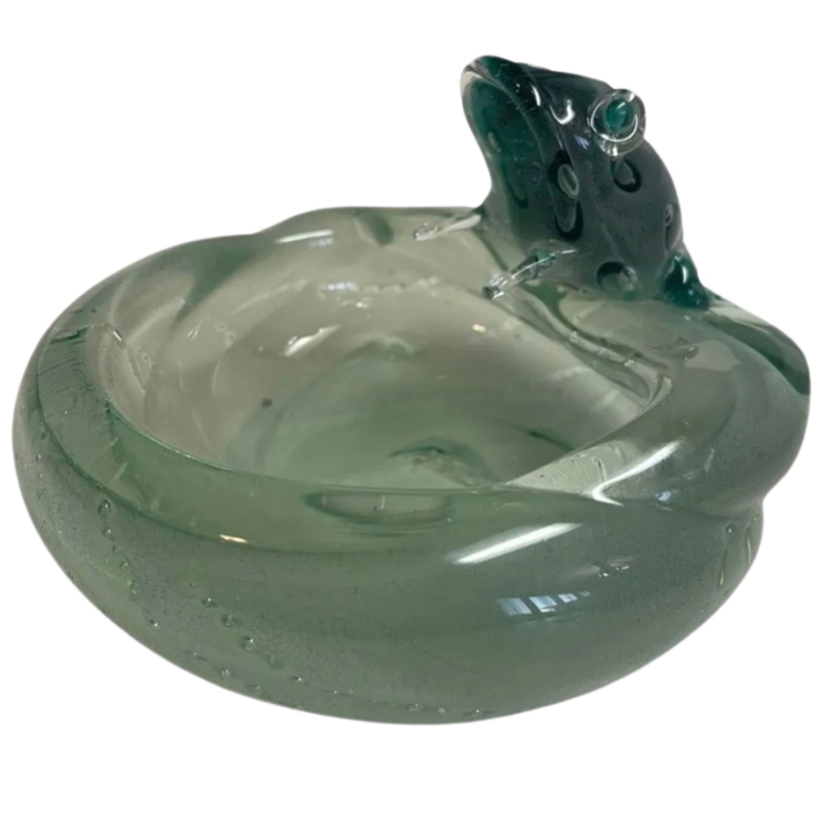 MCM Alfredo Barbini Murano Sfumato Bowl Frog (1 of 7)