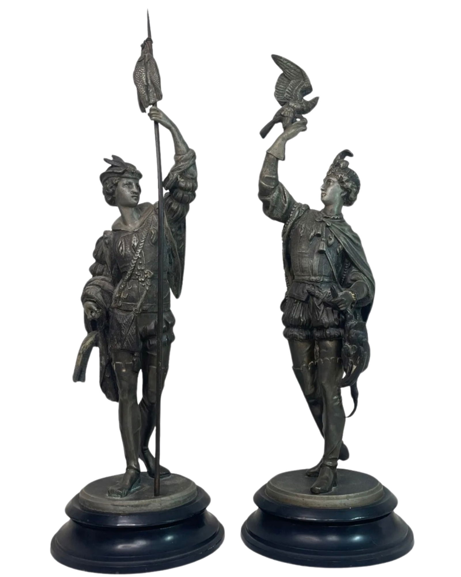 Fishermen&Falconer Victorian Antique Statues (1 of 12)