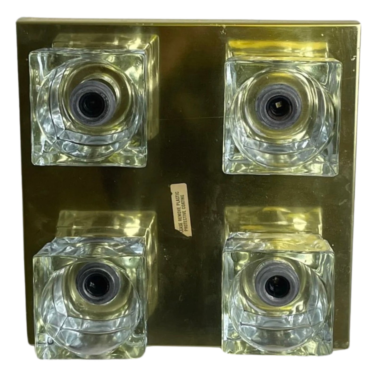 Peill & Putzler Glass CubeWall Sconces: Mid-Century Modernist German Glass CubeWall Sconces from Peill & Putzler.Good Condition,Size 10x10 Inches