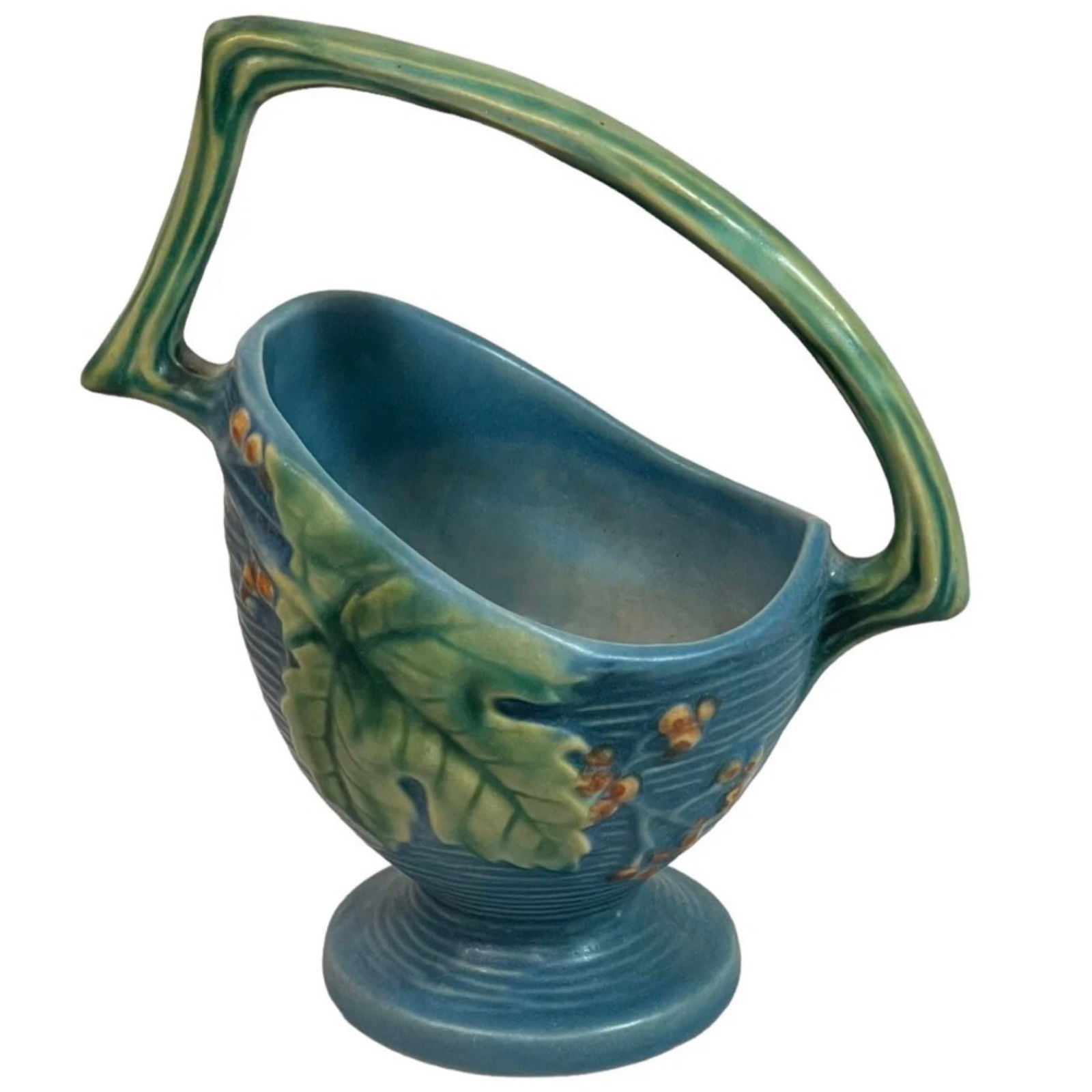 Roseville Pottery, Bleeding Heart Basket #360-6 (1 of 6)