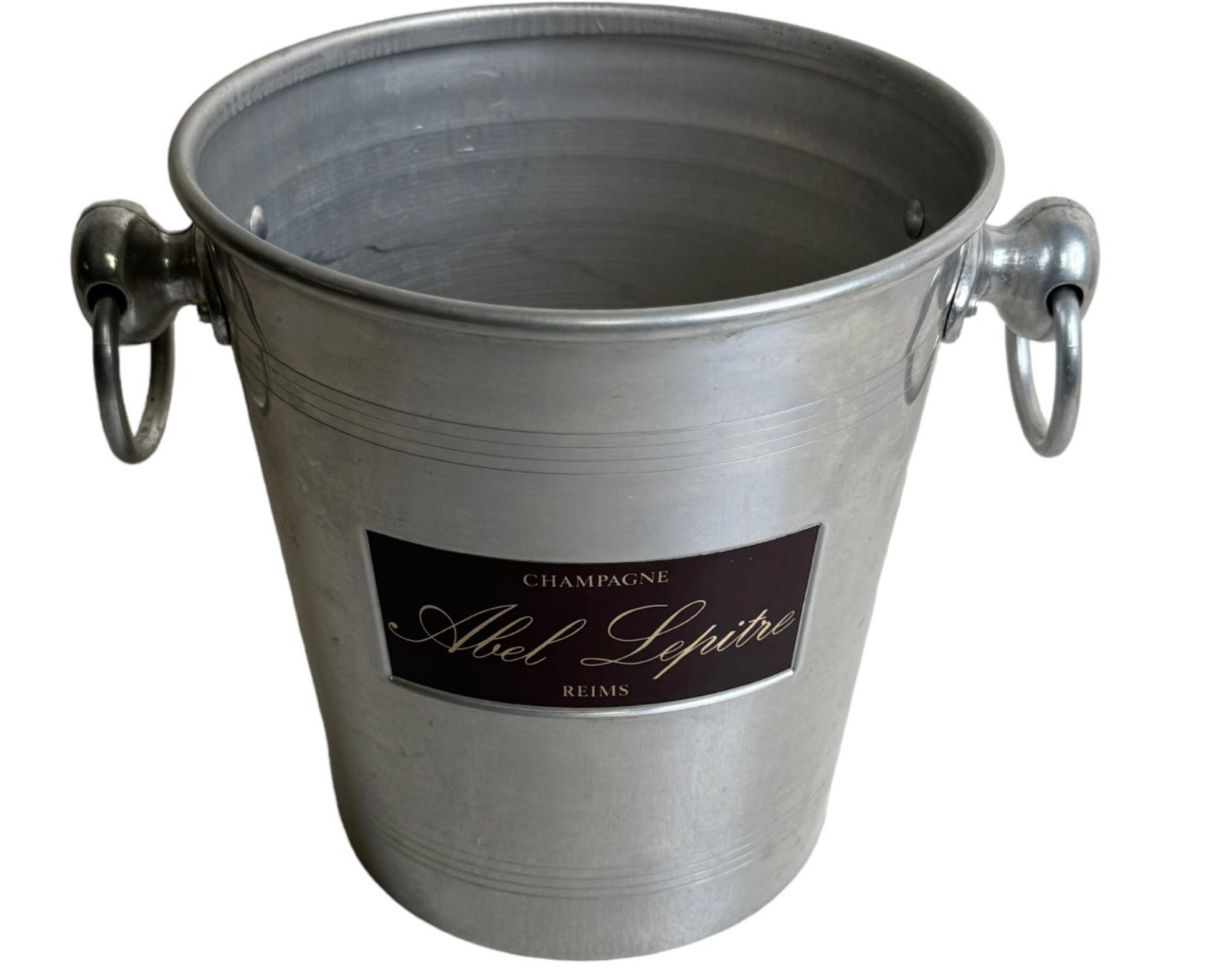 Abel Lepitre French Champagne Reims Ice Bucket: Vtg~Rare~French Champagne Reims Ice Bucket Cooler Made France Abel Lepitre.Good Condition,Size 8x7 Inches