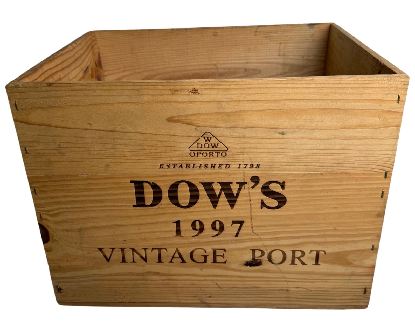 Dows Port Wine Wooden Crate 1997: Dows Port Wine Wooden Crate 1997.Good Condition,Size 16x12x12 Inches