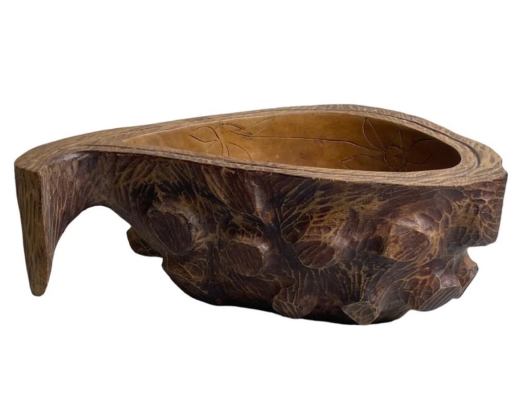 Hand Carved Large Wooden FISH Centerpieces Bowl (1 of 8)
