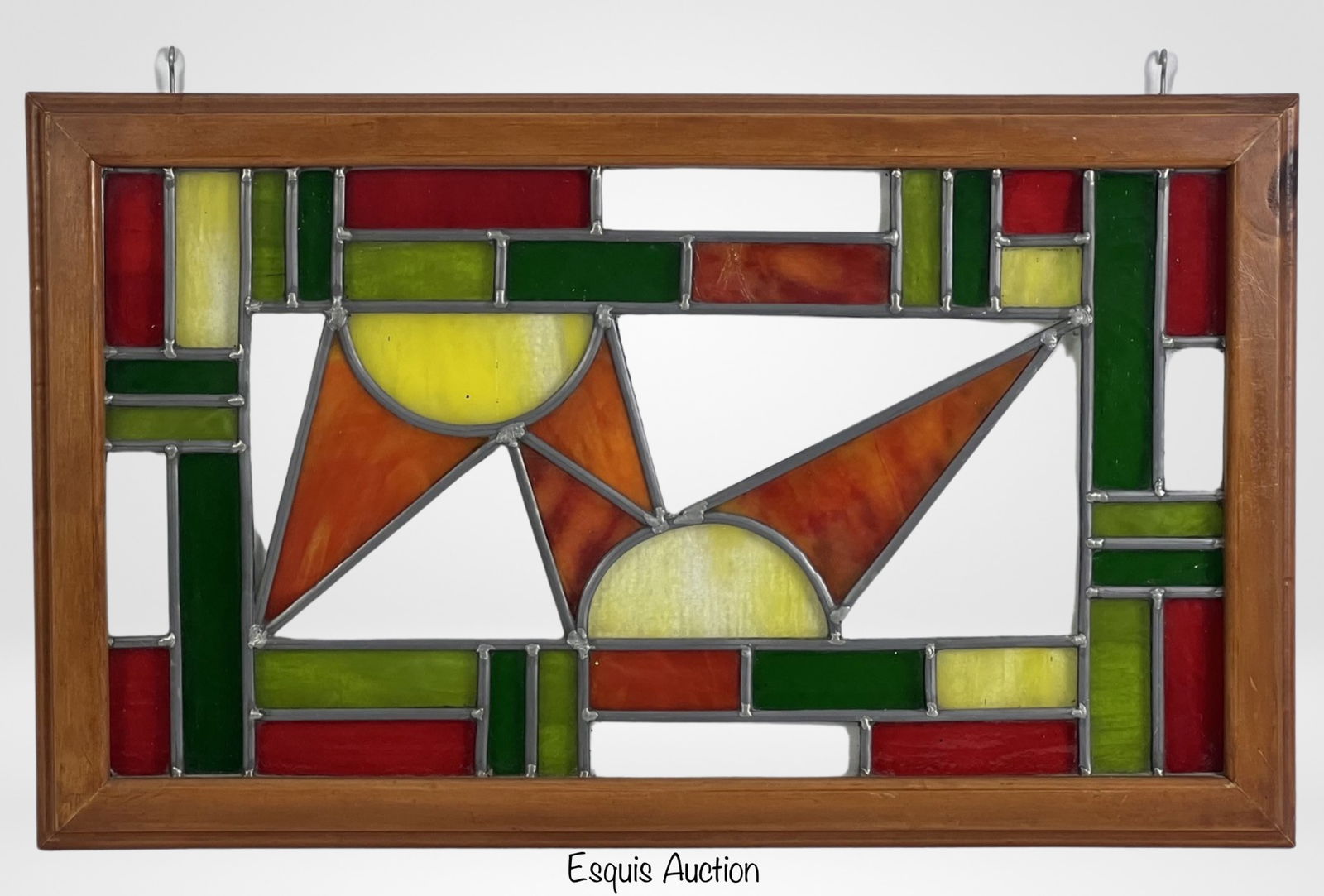 Geometric Design Colorful Stained Glass Window Pan (1 of 2)