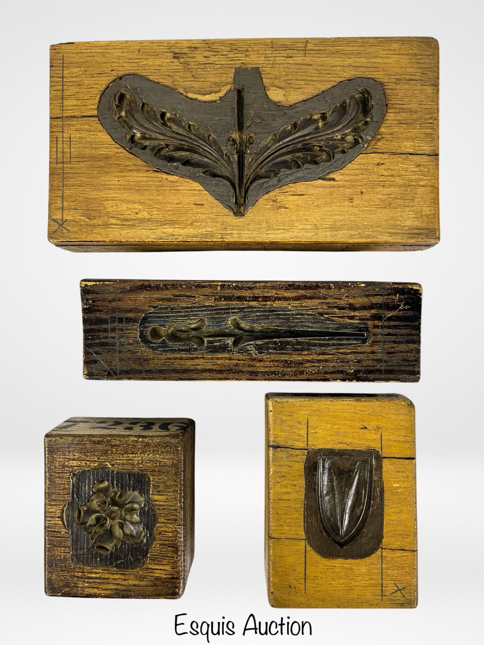 19th C Antique Architectural Wood & Plaster Molds (1 of 3)