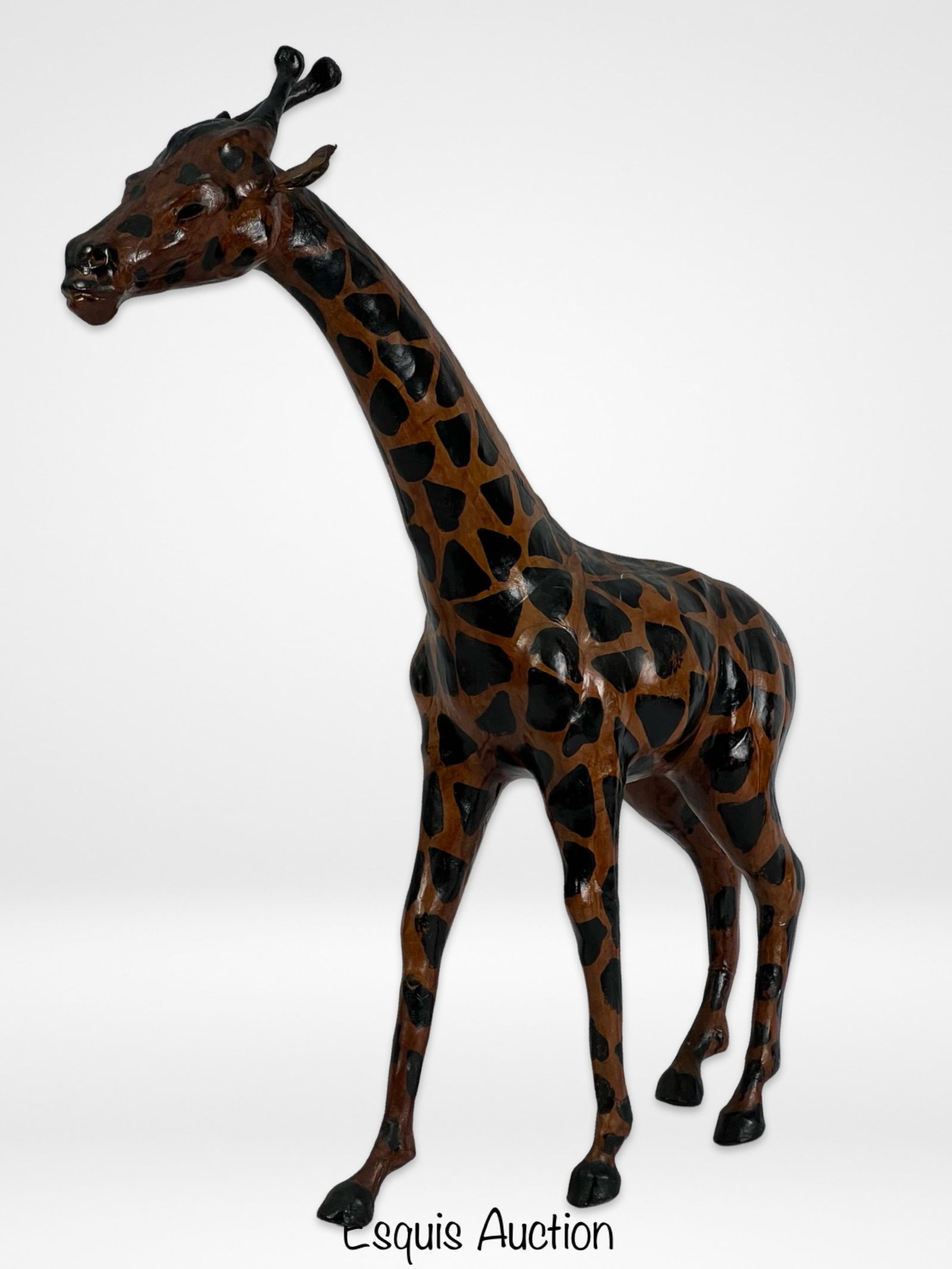 24" Leather-Wrapped Giraffe Sculpture (1 of 6)