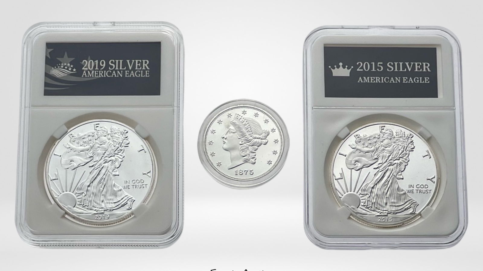 2015 & 2019 American Silver Eagle Dollar Coins & (1 of 2)