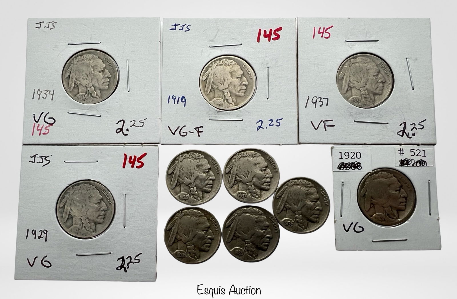 Group of US Buffalo Nickel Coins VG-VF (1 of 4)