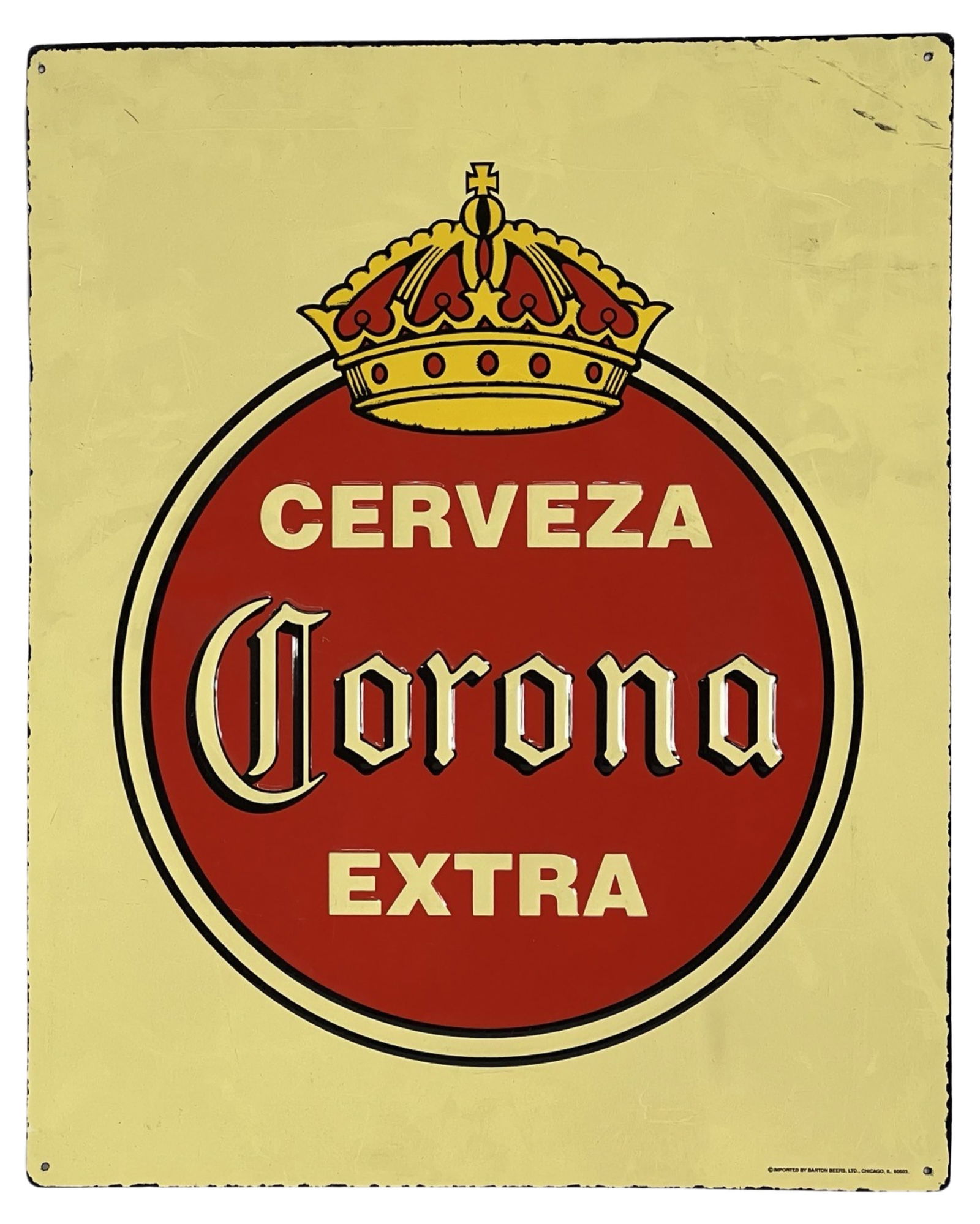 Vintage Corona Extra Tin Metal Beer Sign 21" x 26" (1 of 1)