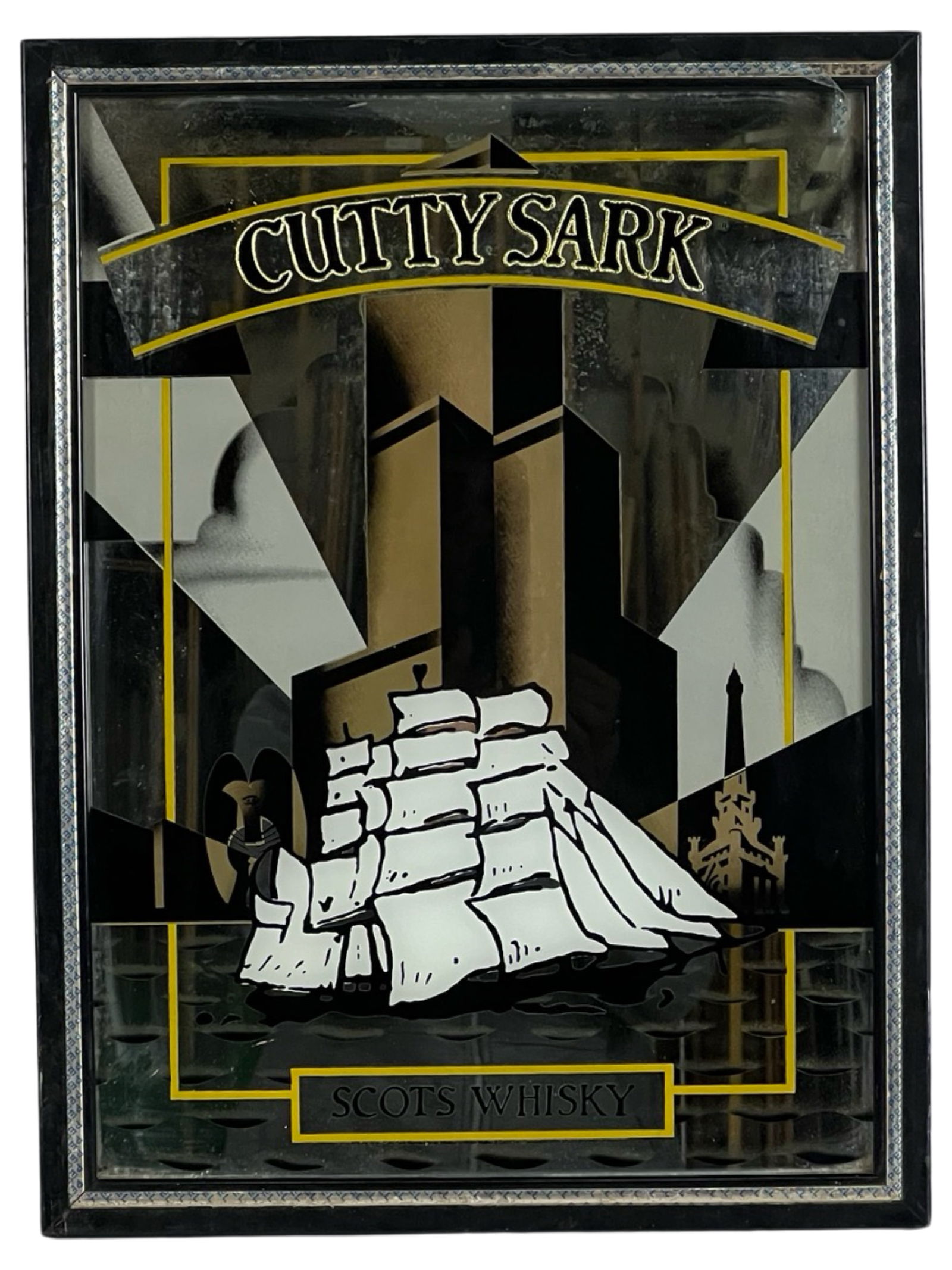 Cutty Sark Scots Whisky Chicago Skyline Bar Mirror (1 of 2)