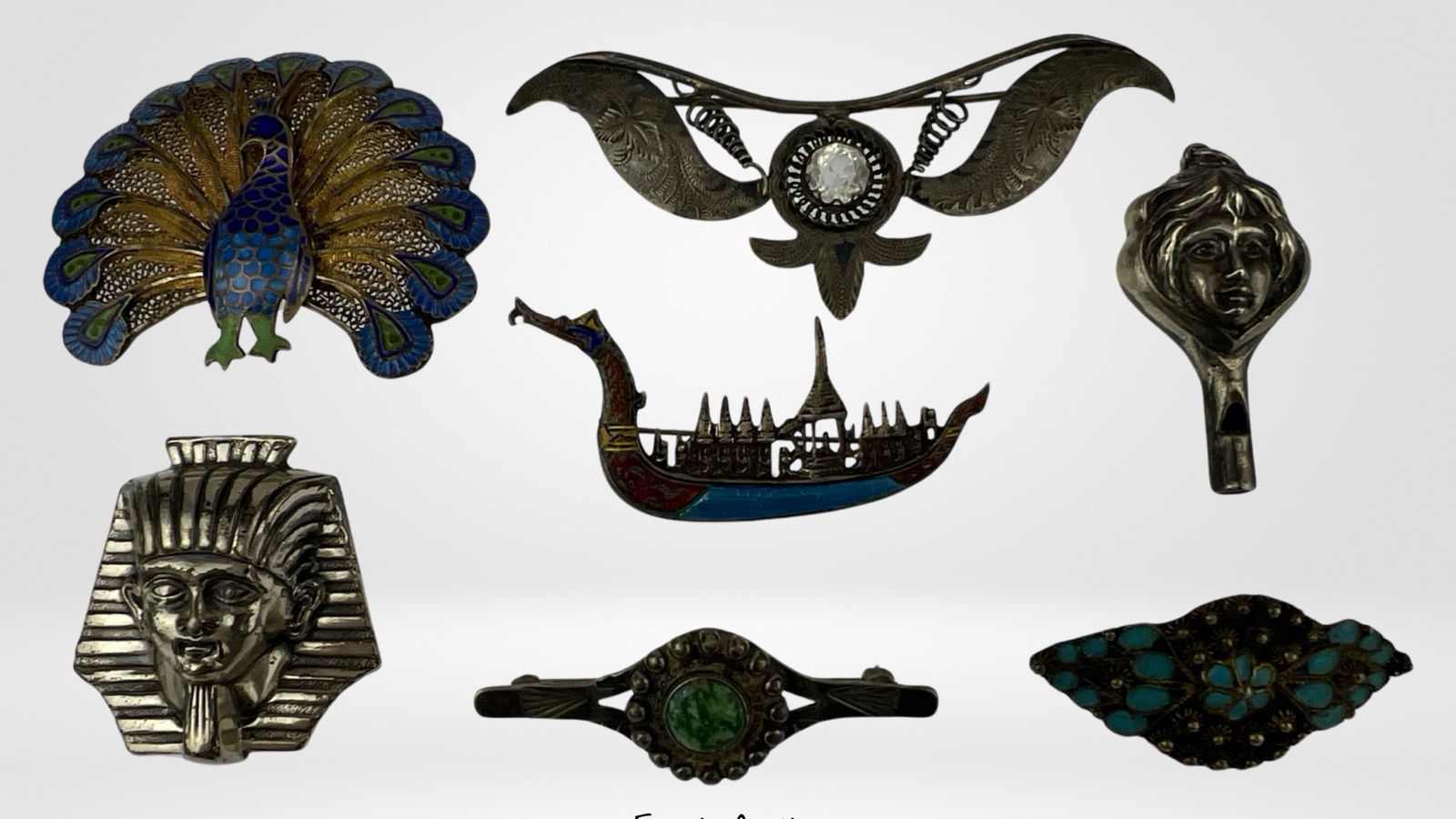 Vintage Sterling Silver Brooches & Pins Assortmen (1 of 4)