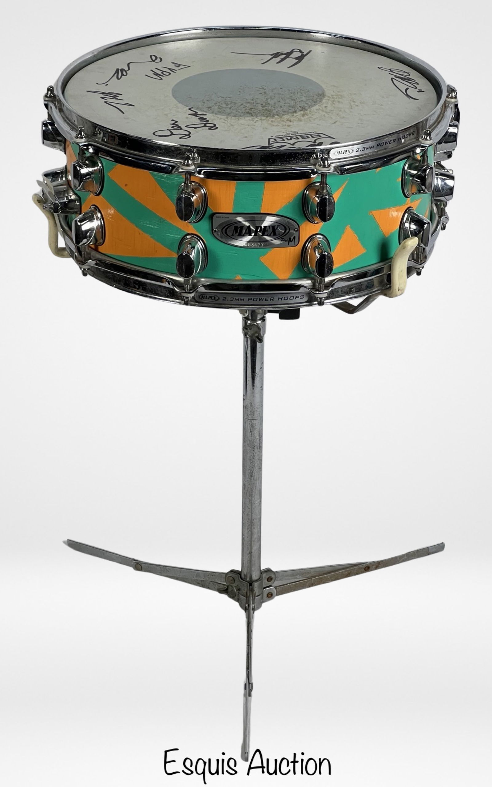 Mapex Snare Drum w/ Stand- Autographed (1 of 6)