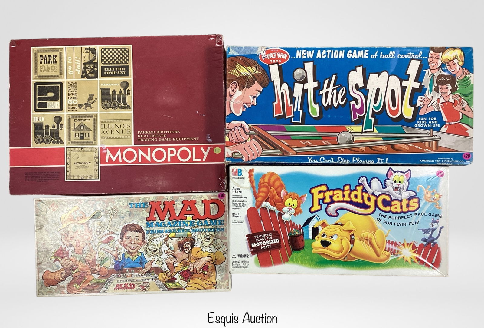 Vintage Board Games- Monopoly, Mad, Fraidy Cats, (1 of 4)