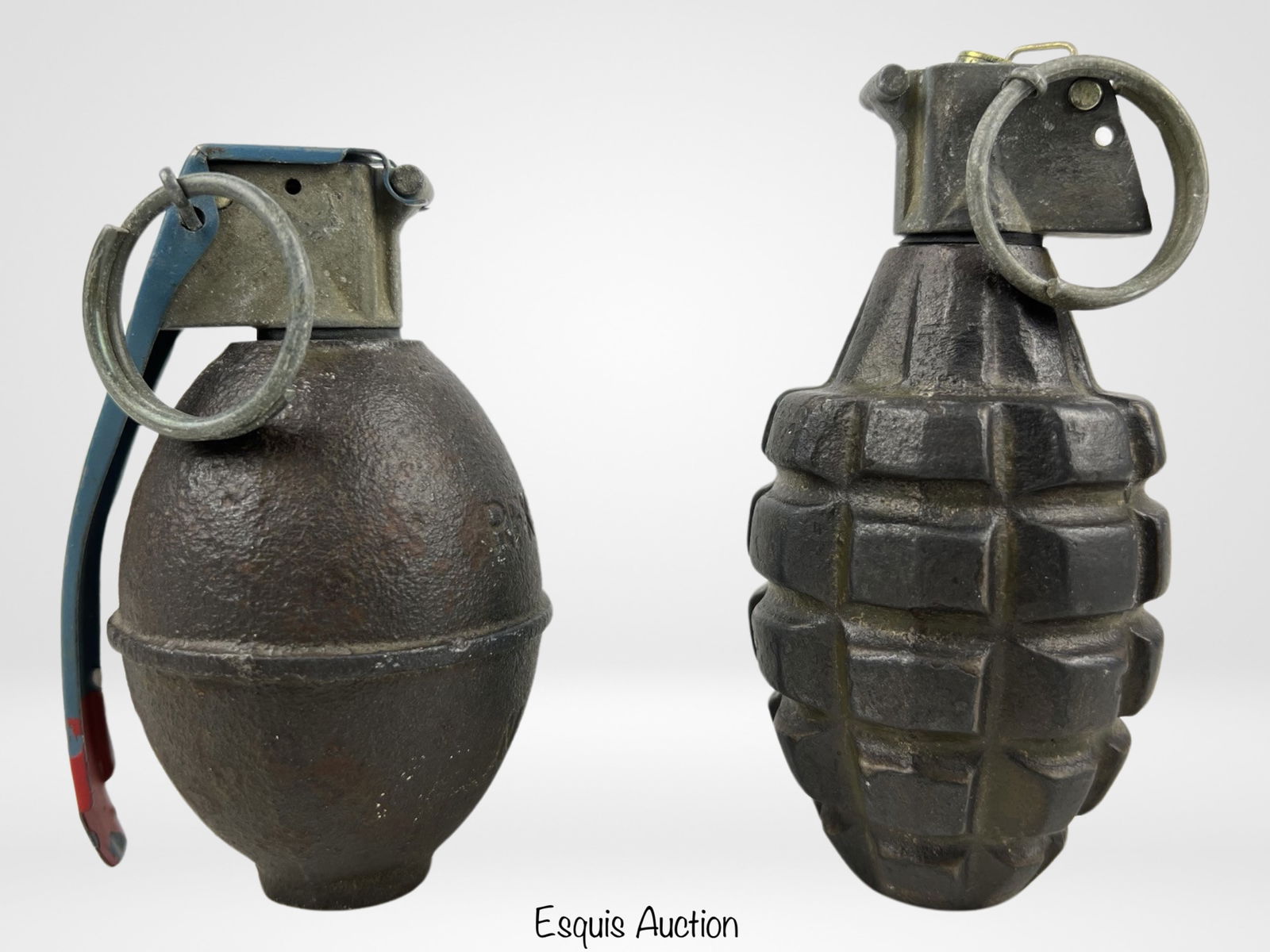 Two Vintage Inert Dummy Hand Granades (1 of 7)