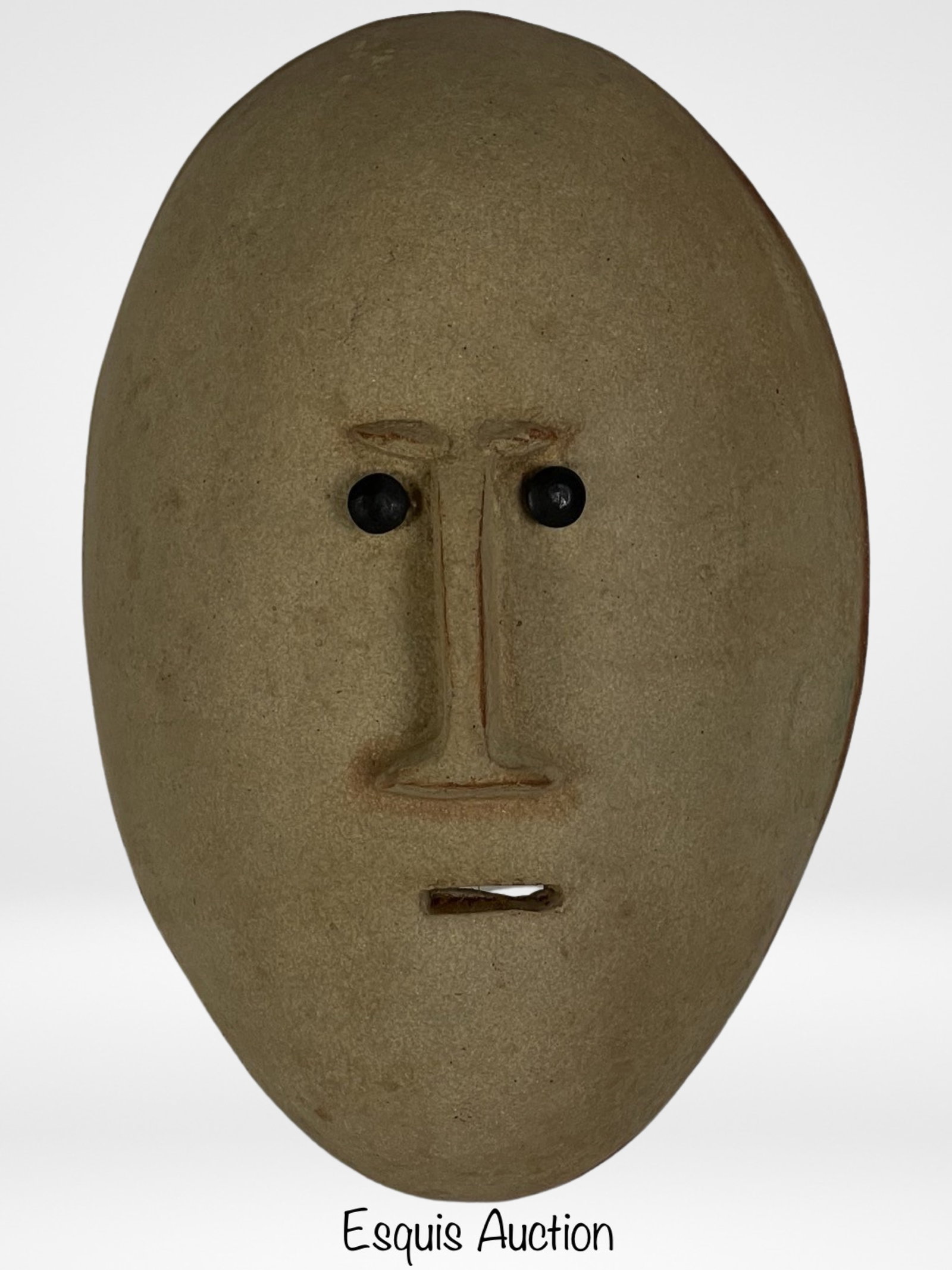 David Gil Bennington Pottery Ceramic Art Face Mask: Immerse yourself in the intricate beauty of this ceramic art face mask crafted by the talented artist David Gil from Bennington Pottery. Measuring 13" x 7 1/2", this exquisite piece reflects the artis