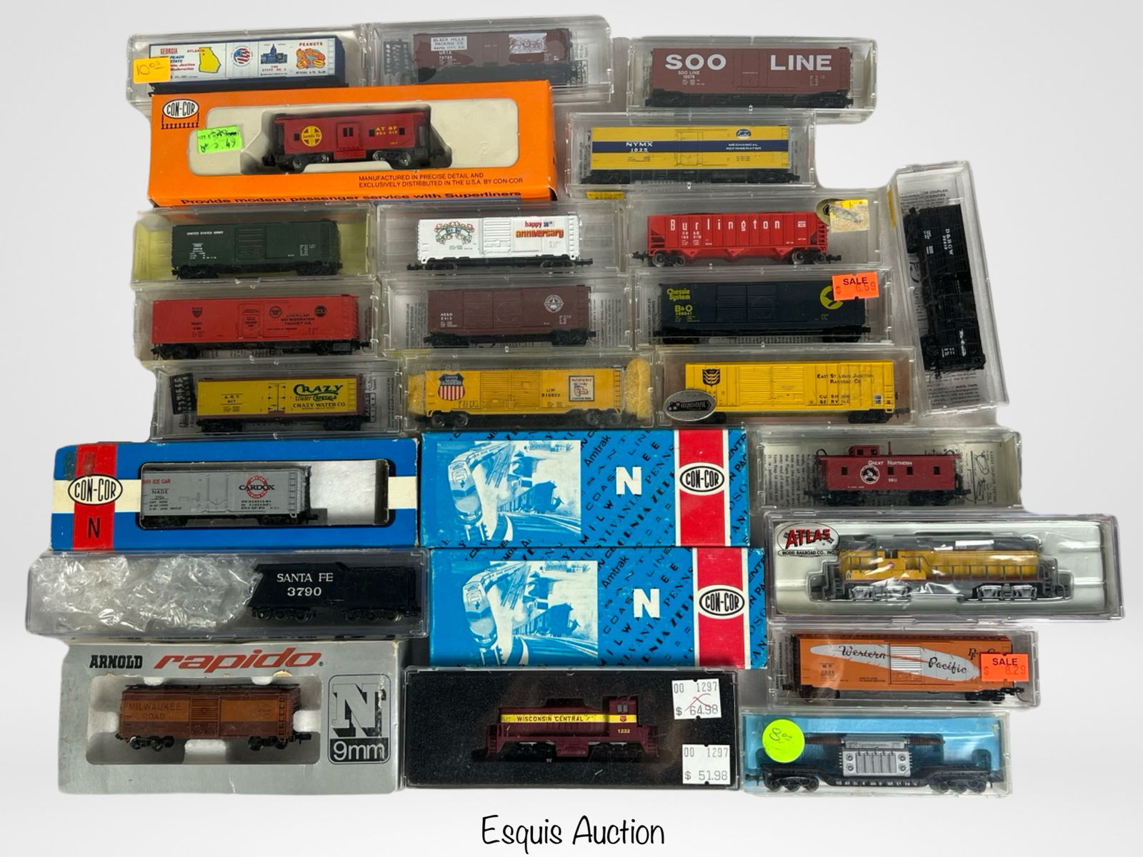N Scale RR Train Cars & Engines- Con-Cor, Micro- T (1 of 2)