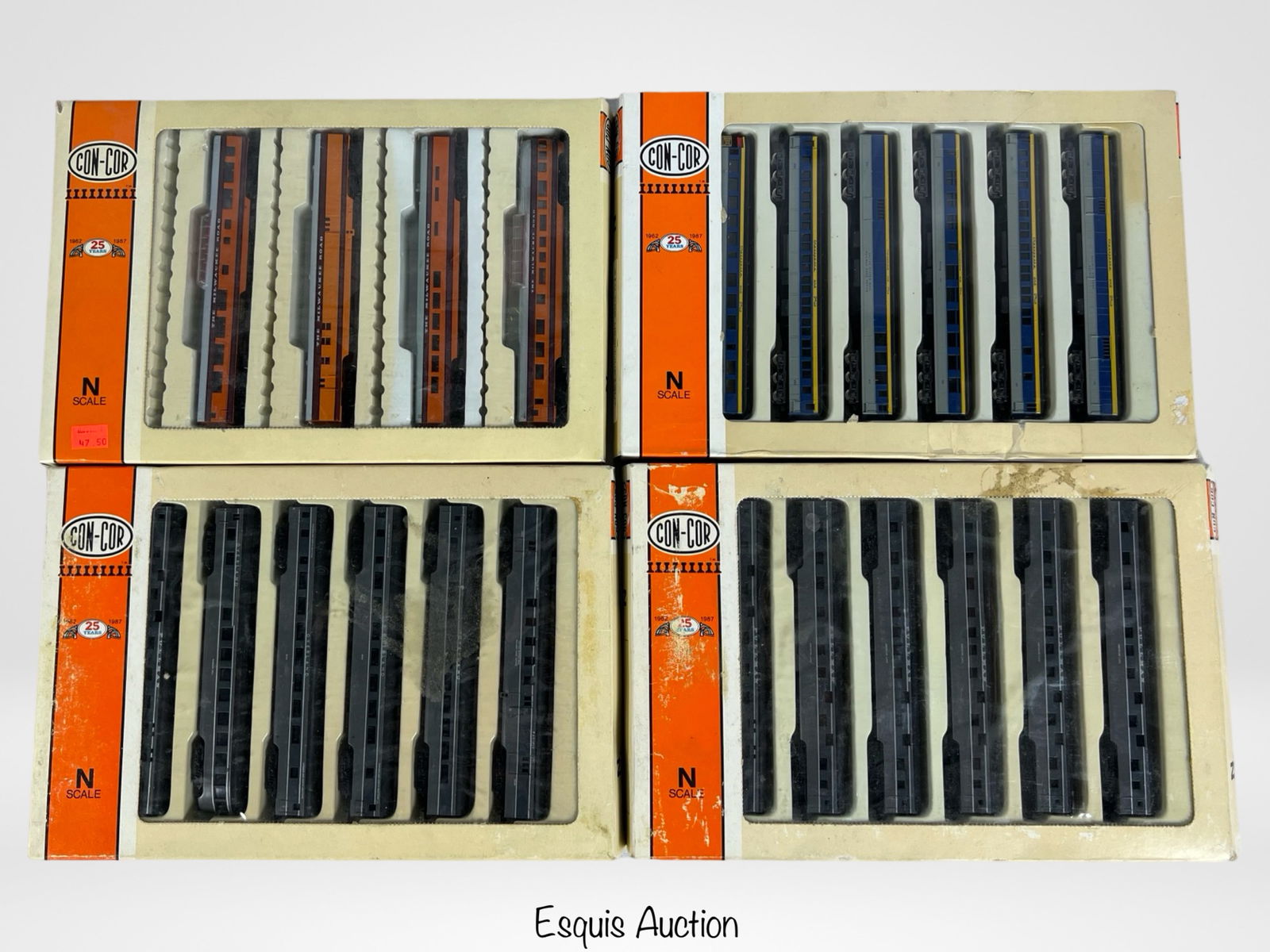 N Scale Con-Cor 6 Passenger Car Sets- Four Sets (1 of 2)
