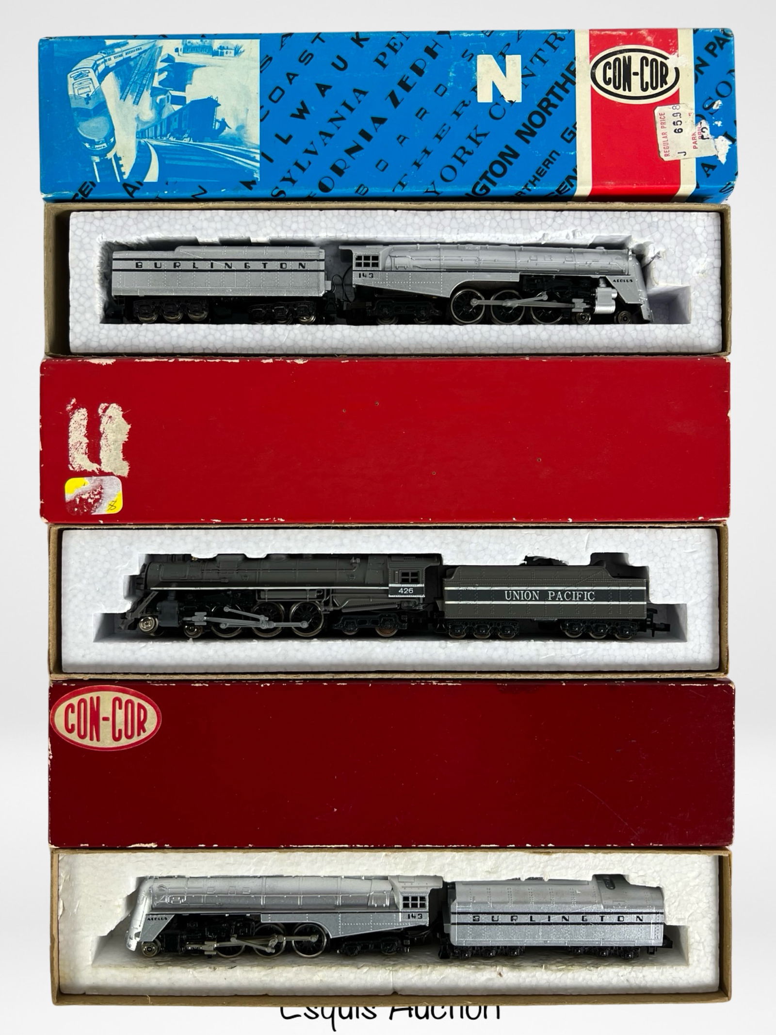 Con-Cor N Scale- Lot of 3 Locomotives with Tenders (1 of 2)