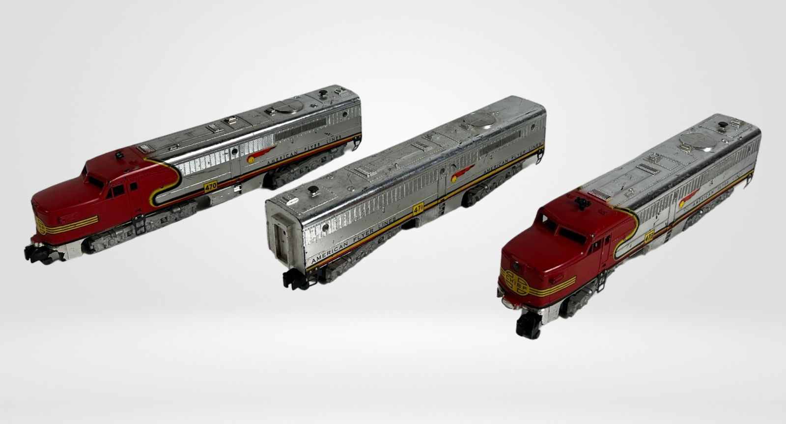 Vintage American Flyer Santa Fe 470 471 473 Loco S (1 of 4)