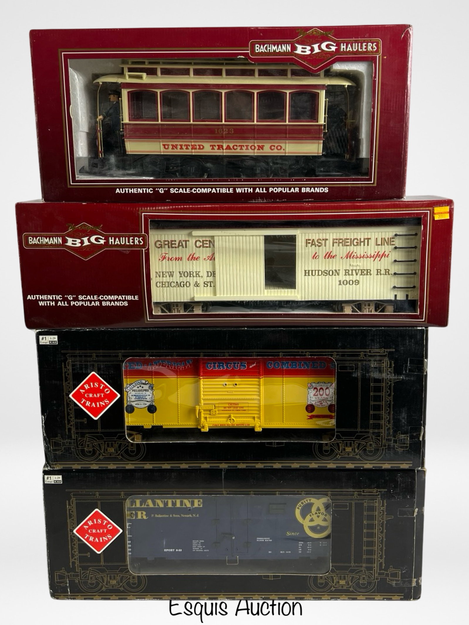 G Scale Bachmann & Aristo-Craft RR Train Cars: G Scale Bachmann & Aristo-Craft RR Train Cars. Mint/ near int condition.
